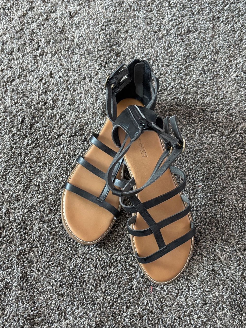 Old Navy Black Strappy Gladiator Sandals